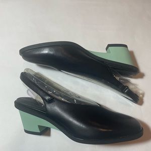 Camper “Brooke” style black leather sling-back heel sz 8